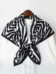 Contrast Color Zebra-Stripe Shawl&Scarf