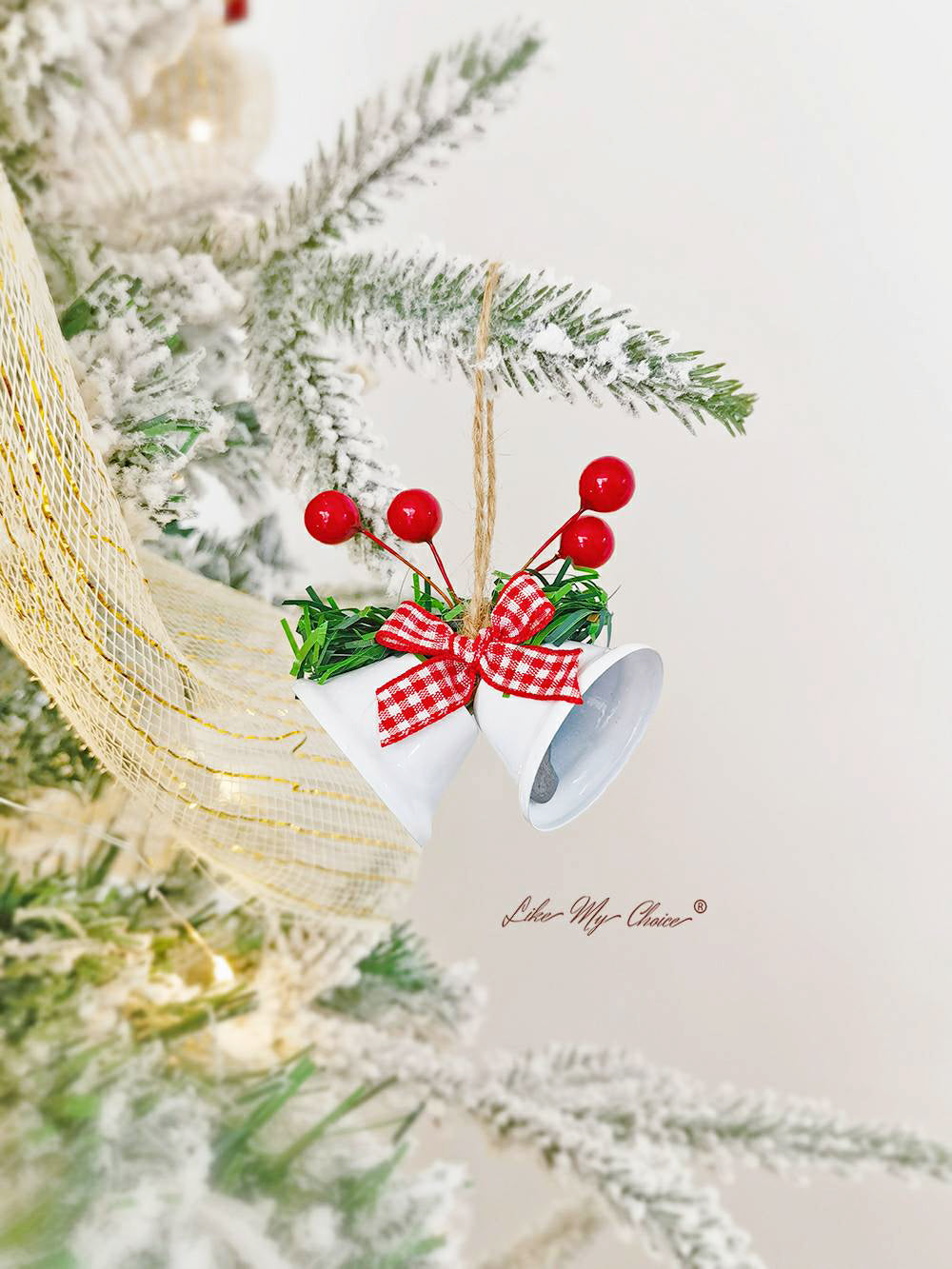 Christmas Double Horn Bell Window Christmas Tree Pendant