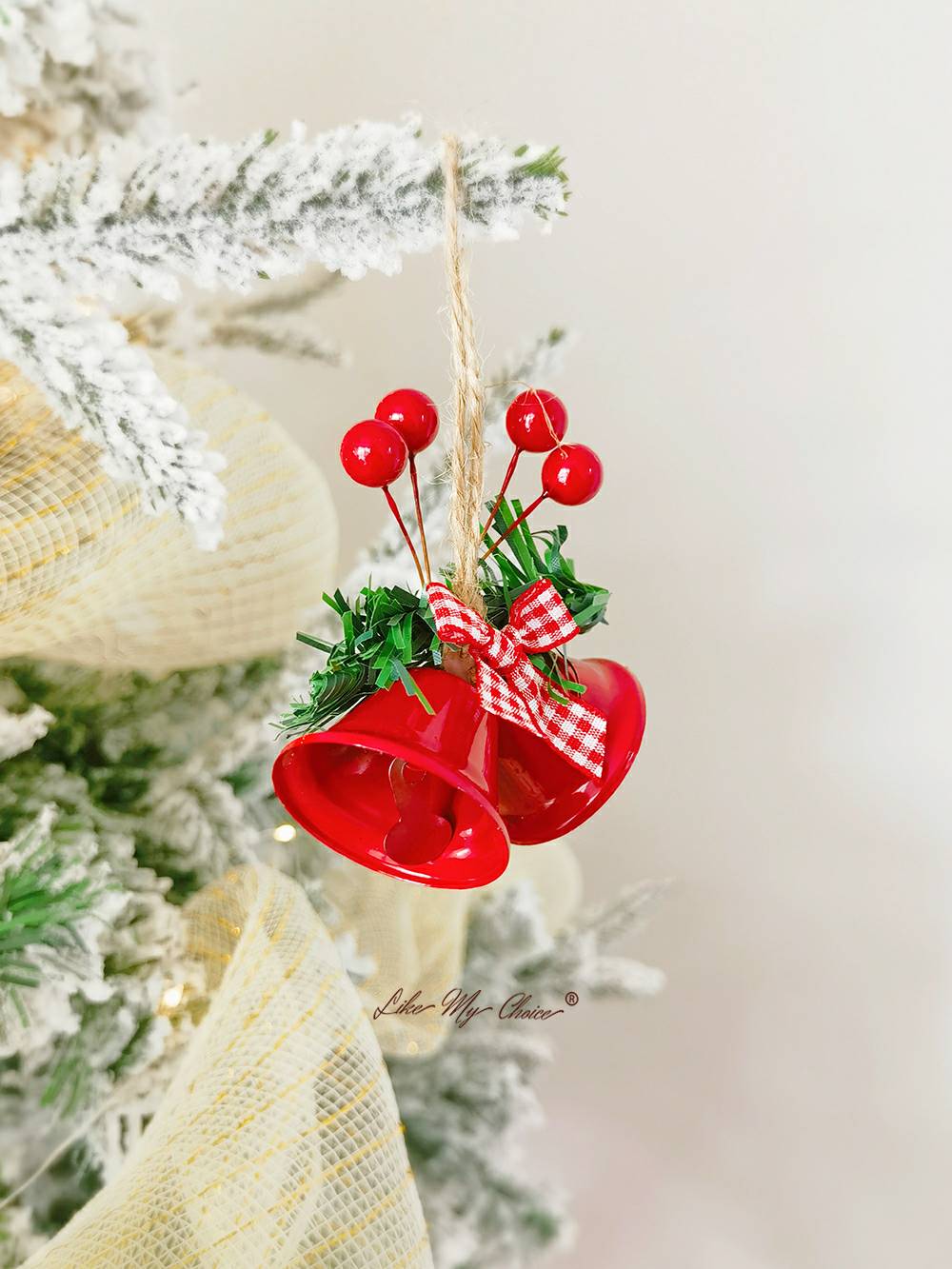 Christmas Double Horn Bell Window Christmas Tree Pendant