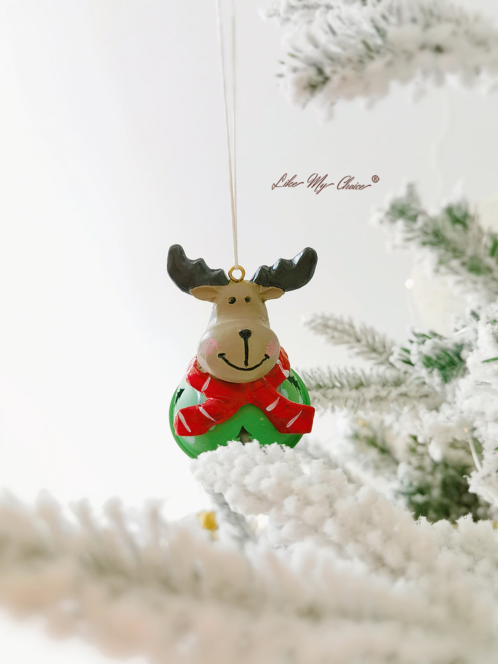 Christmas Resin Old Man Snowman Bell Pendant