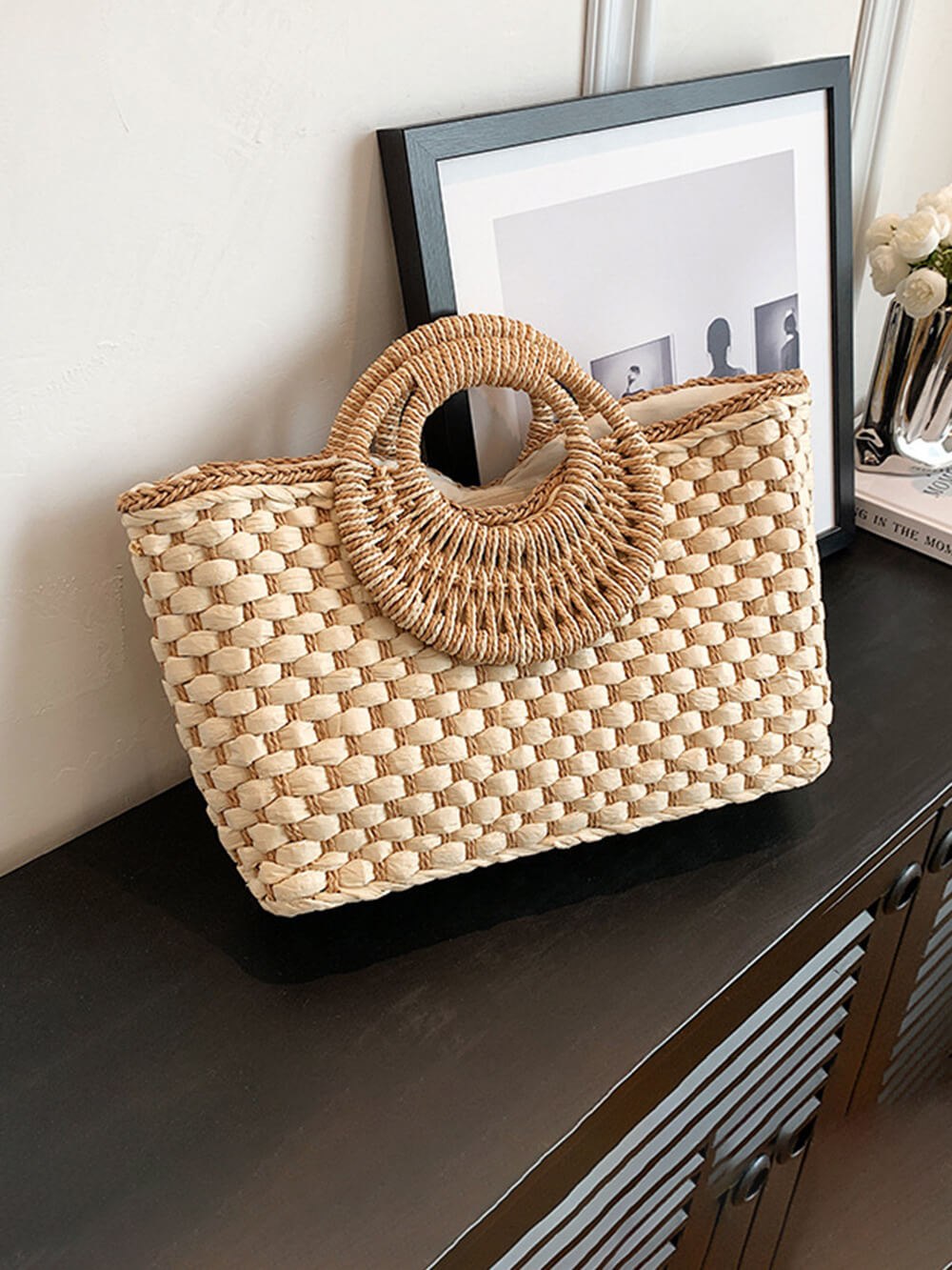 Coastal-Chic Woven Tote