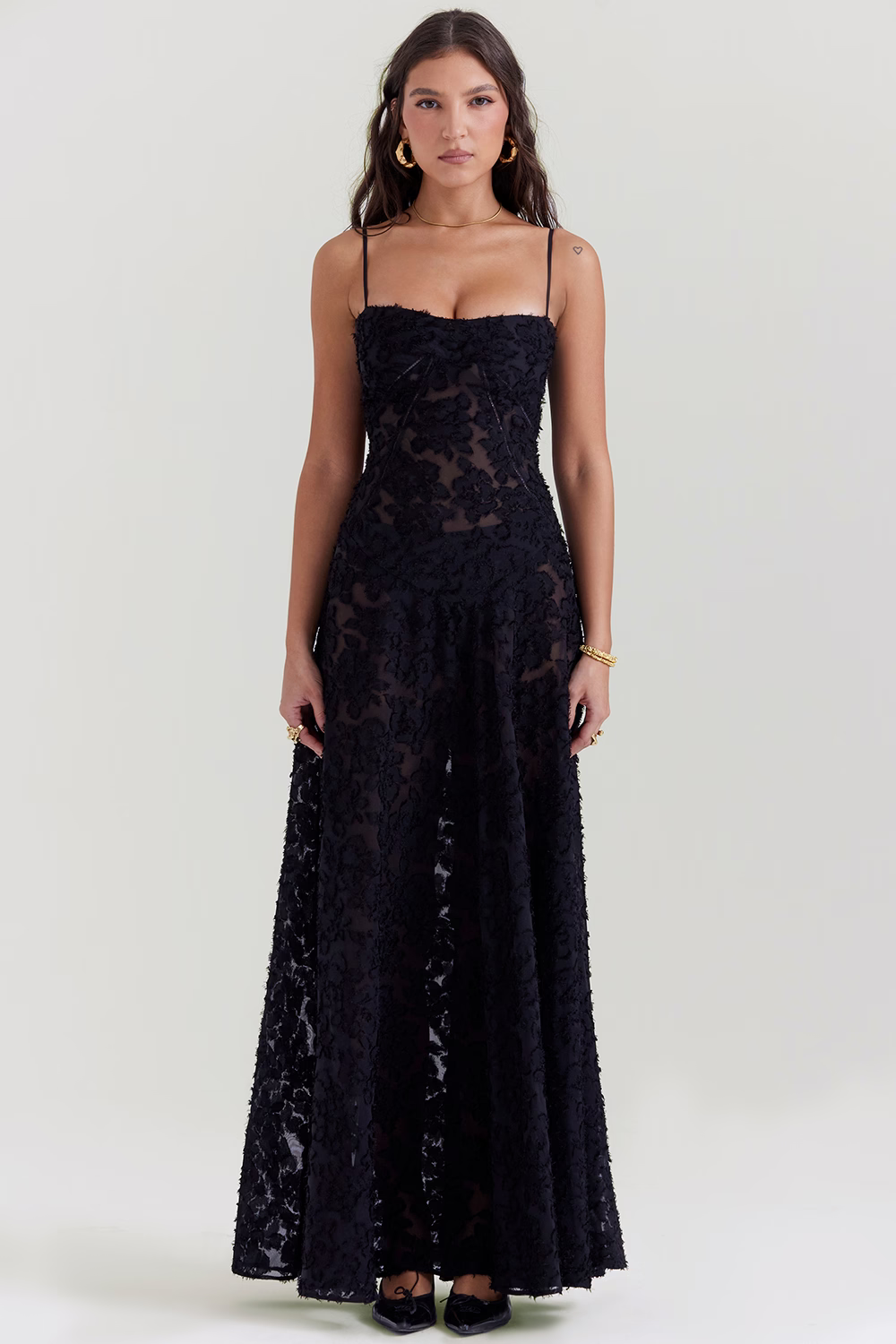 Evelyn-Fleur Lace Maxi Dress