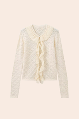 Layers Ruffled Knit Cardigan