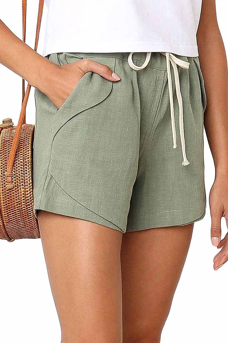 Chicindress Adjustable Waist Cotton Casual Shorts