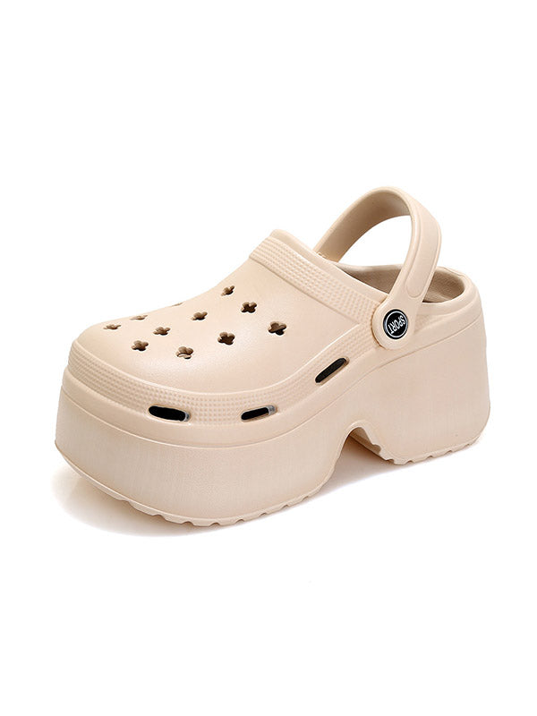 Hollow Crocs Sandals Slippers Platform Shoes