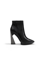 JadyRose | Sky High Genuine Leather Heel Boot - Black