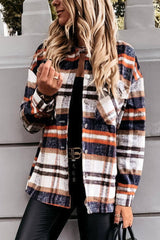 Fashion Daily Adult Plaid Cardigan Turndown Collar Blouses(3 Colors)