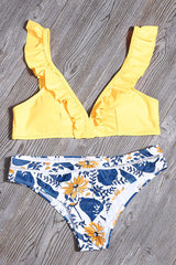 Fashion Sexy Print Patchwork Swimwears(7 Colors)