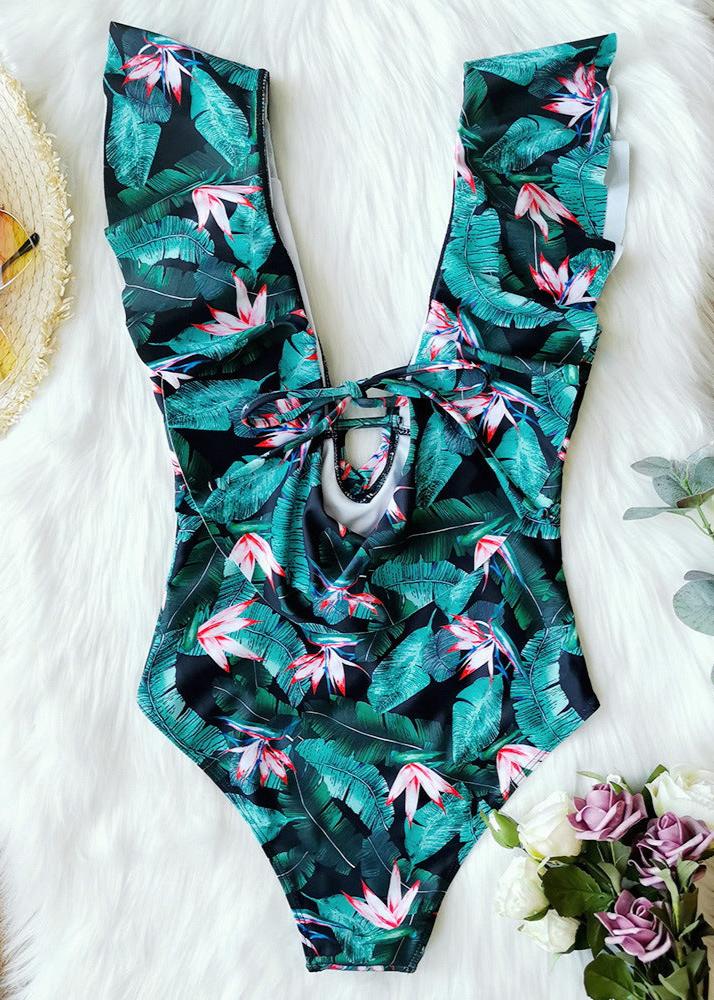 Tropic Bliss Ruffled One-Piece Swimsuit