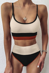 Fashion Vacation Solid Patchwork Swimwears(3 Colors)