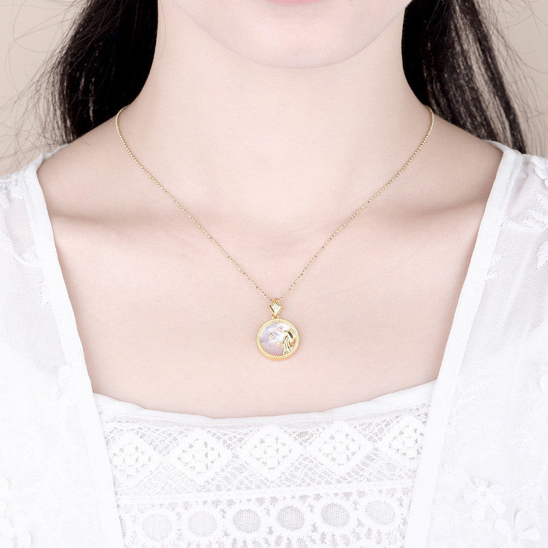 Fashion Solid Zodiac Necklace