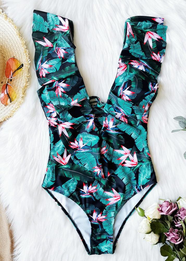 Tropic Bliss Ruffled One-Piece Swimsuit