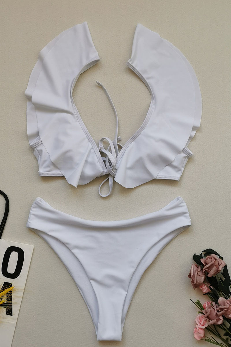 Fashion Vacation Patchwork Frenulum Swimwears