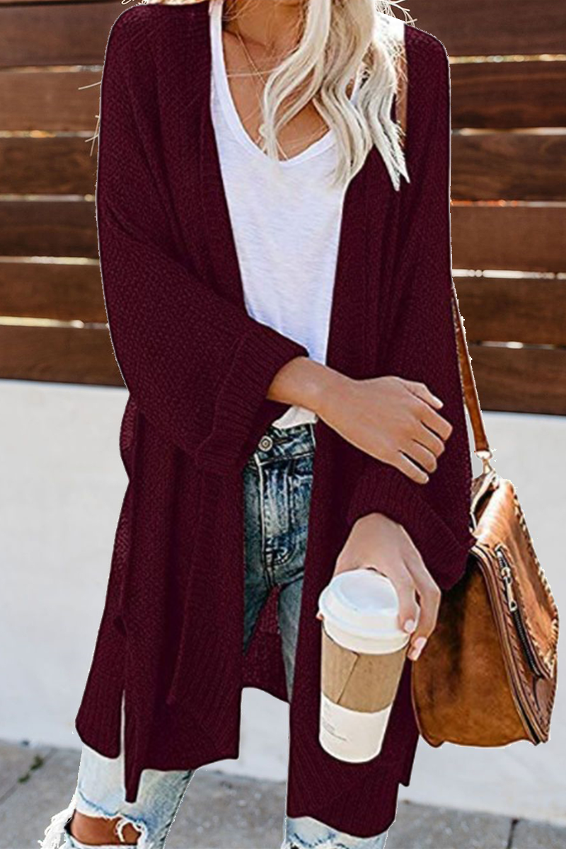 Solid Hollowed Out Sweater Cardigans(10 Colors)