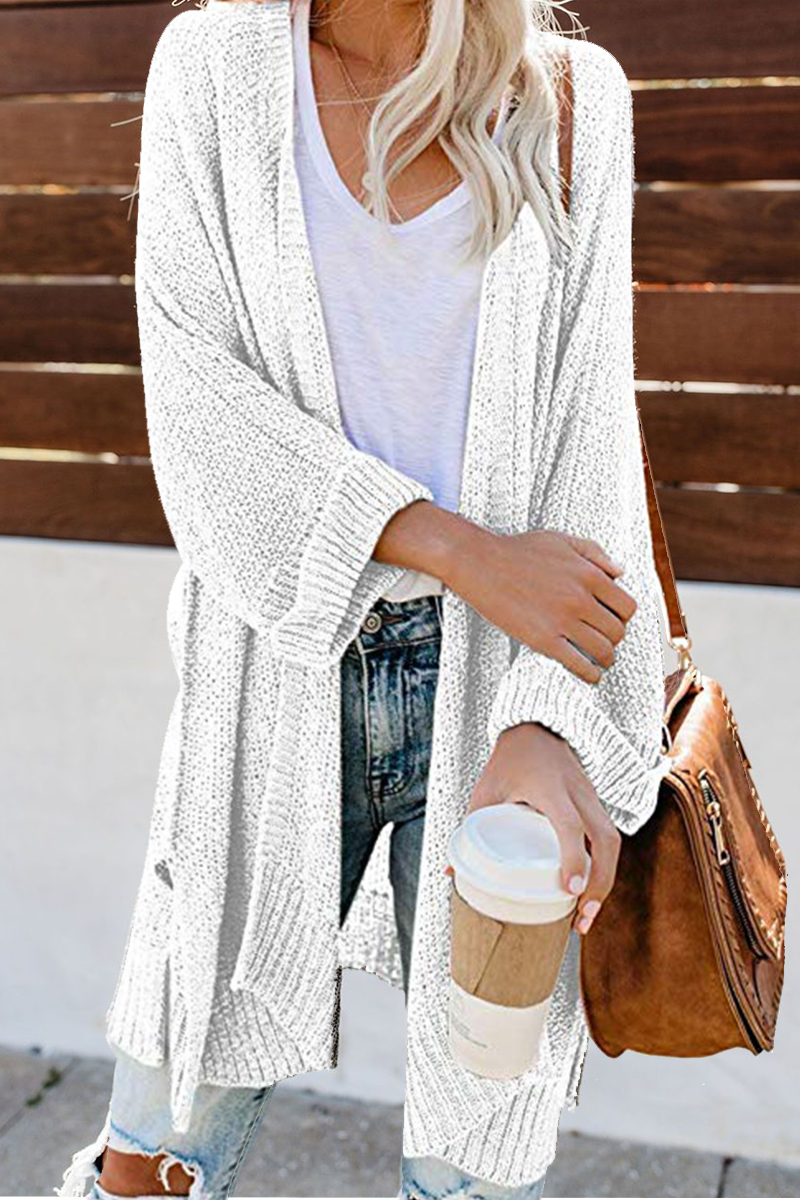 Solid Hollowed Out Sweater Cardigans(10 Colors)