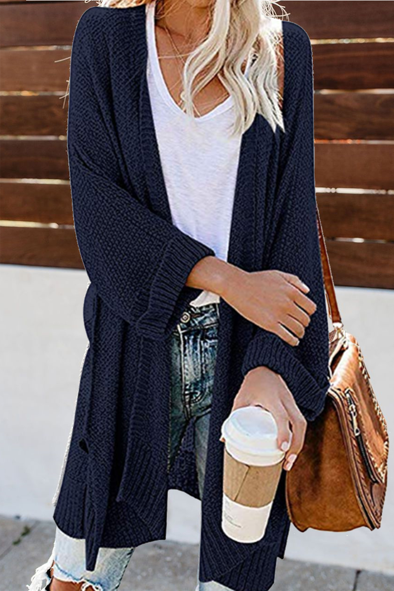 Solid Hollowed Out Sweater Cardigans(10 Colors)