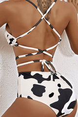 Fashion  Simplicity Print Bandage Swimwears