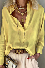 Casual Solid Color Mandarin Collar Blouses(3 Colors)