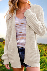 Casual Solid Hollowed Out V Neck Cardigans(6 Colors)