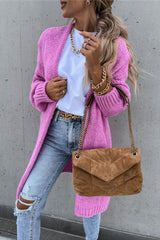 Fashion Solid Patchwork V Neck Cardigans