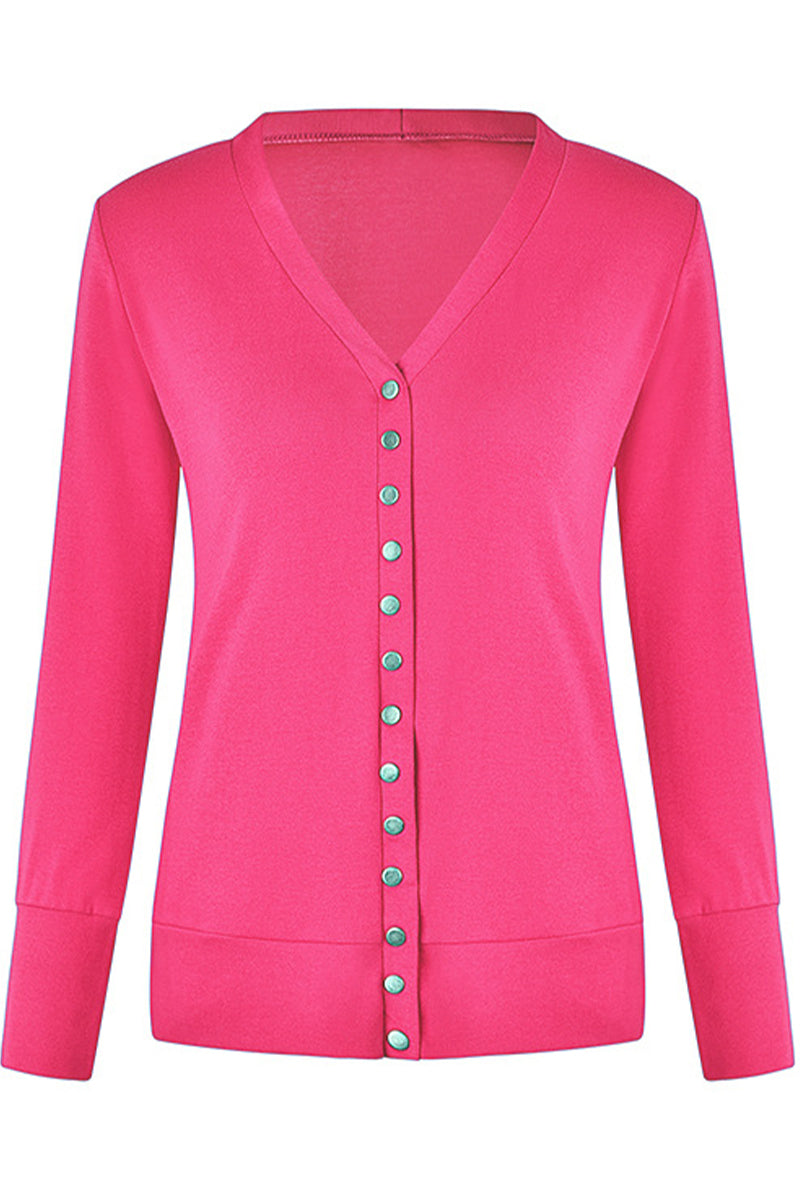 Casual Solid Buttons Solid Color Cardigan Collar Cardigans(11 Colors)