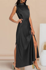 Celebrities Elegant Solid Solid Color Halter A Line Dresses(5 Colors)