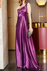 Elegant Formal Solid Frenulum Evening Dress Dresses