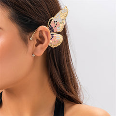 Casual Butterfly Patchwork Rhinestone Earrings