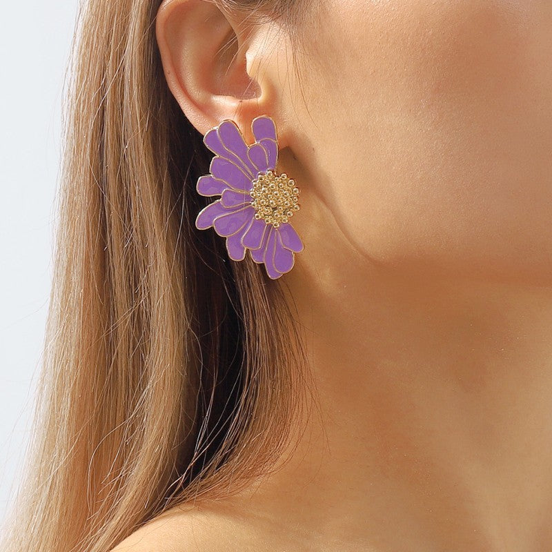 Casual Geometric Patchwork Earrings