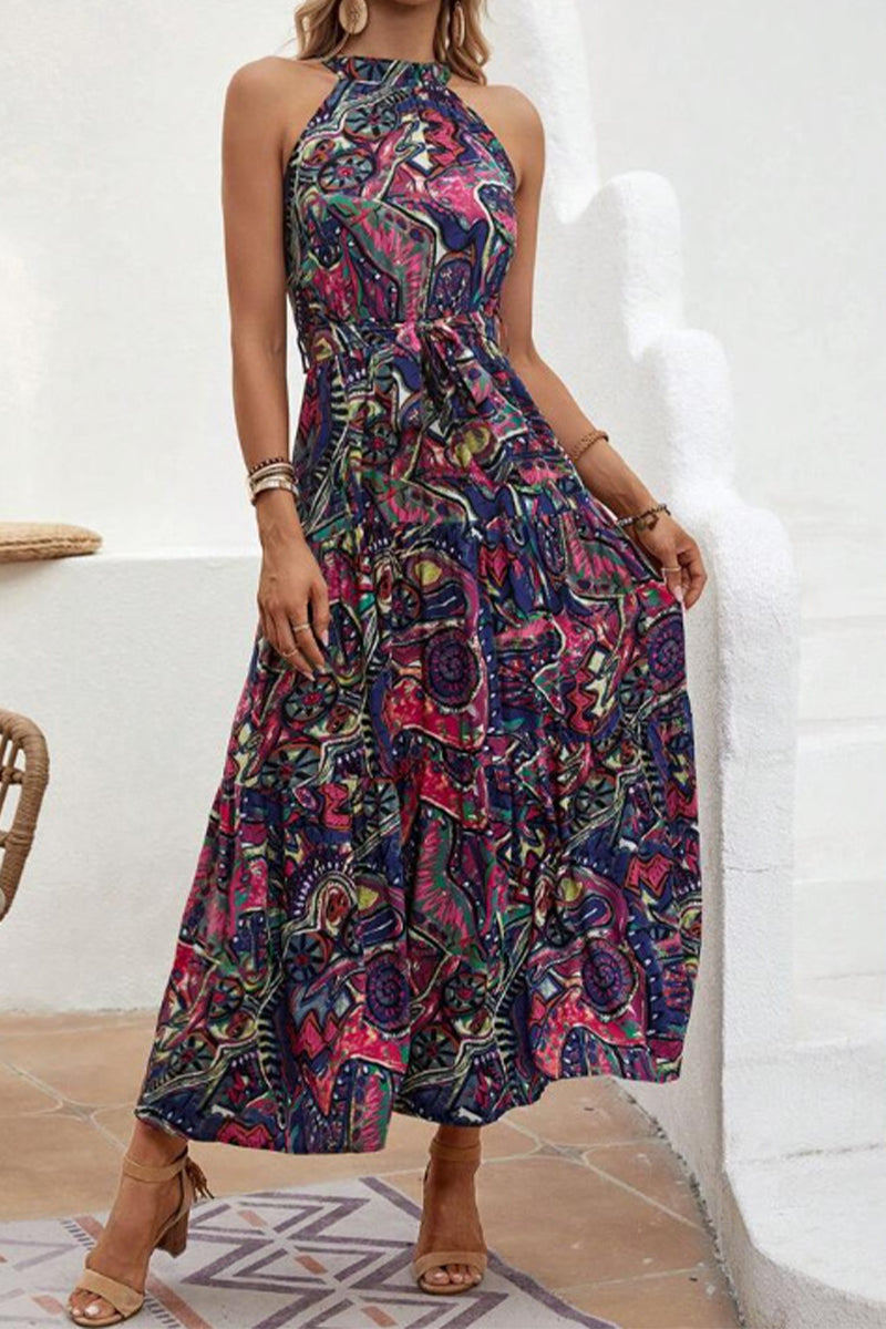 Bohemian Floral Patchwork Printed Dress Dresses