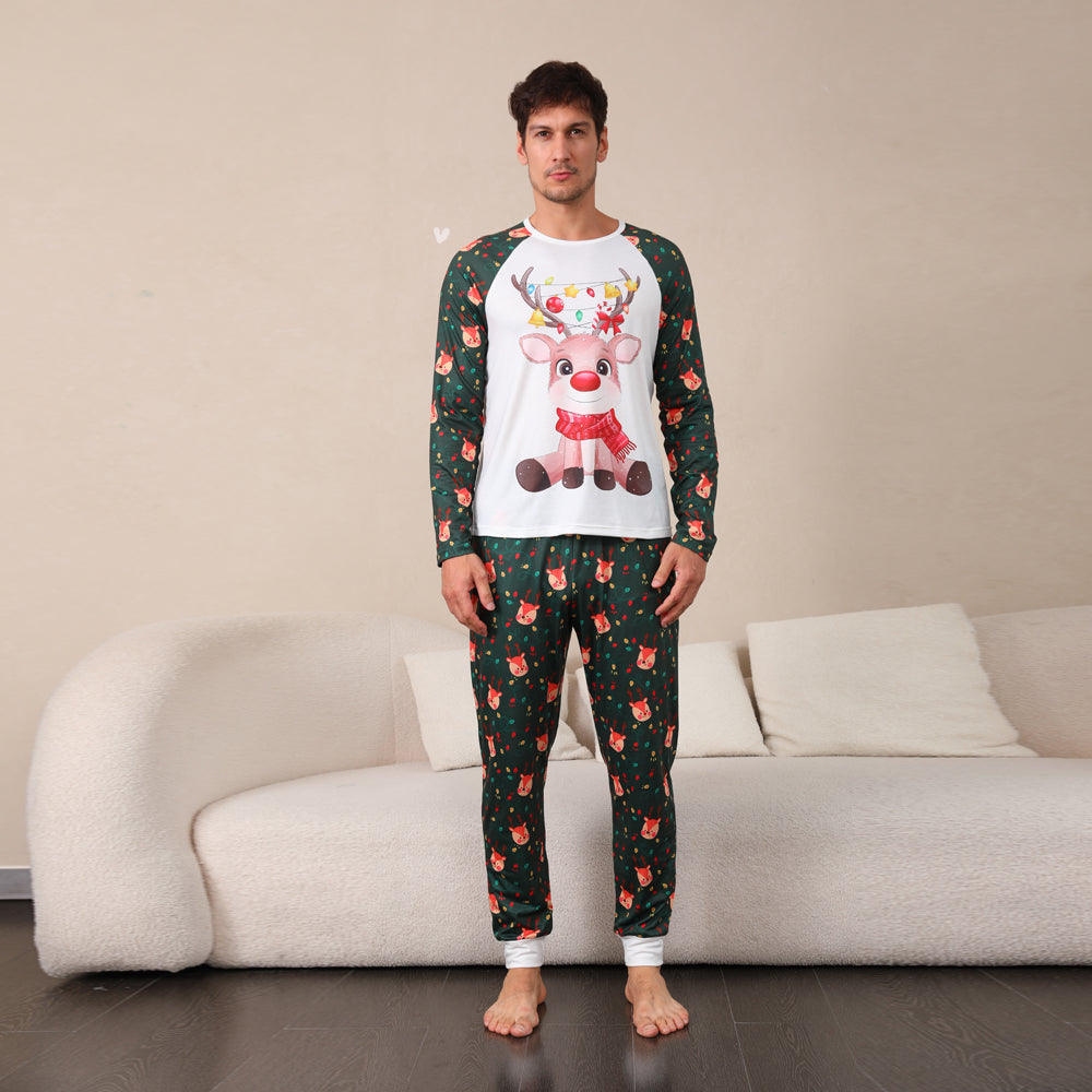 Colorful Deer Fmalily Matching Pajamas Sets