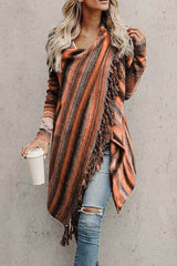 Casual Print Tassel Patchwork Cardigans(5 Colors)