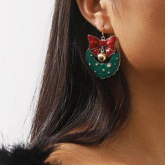 Casual Patchwork With Bow Earrings