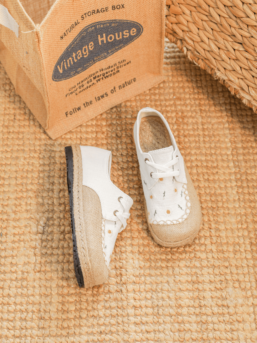 Cactus Rose | Irena Daisy Linen Espadrille - Cream