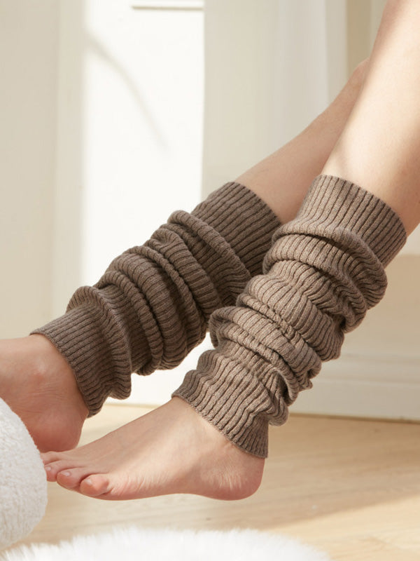 Knitted Solid Color Leg Warmers Accessories