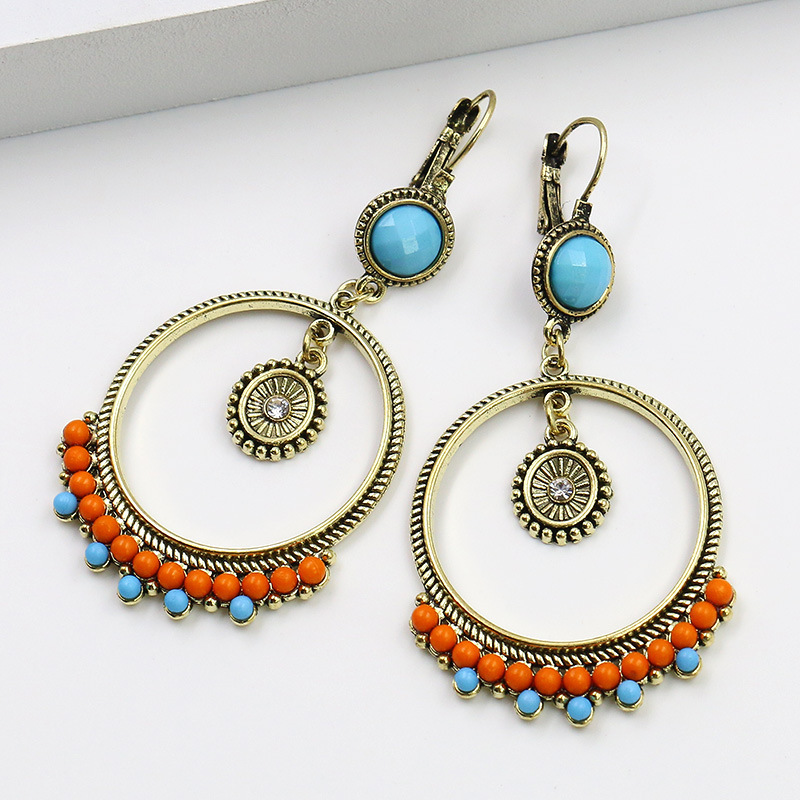 Bohemian Geometric Patchwork Earrings