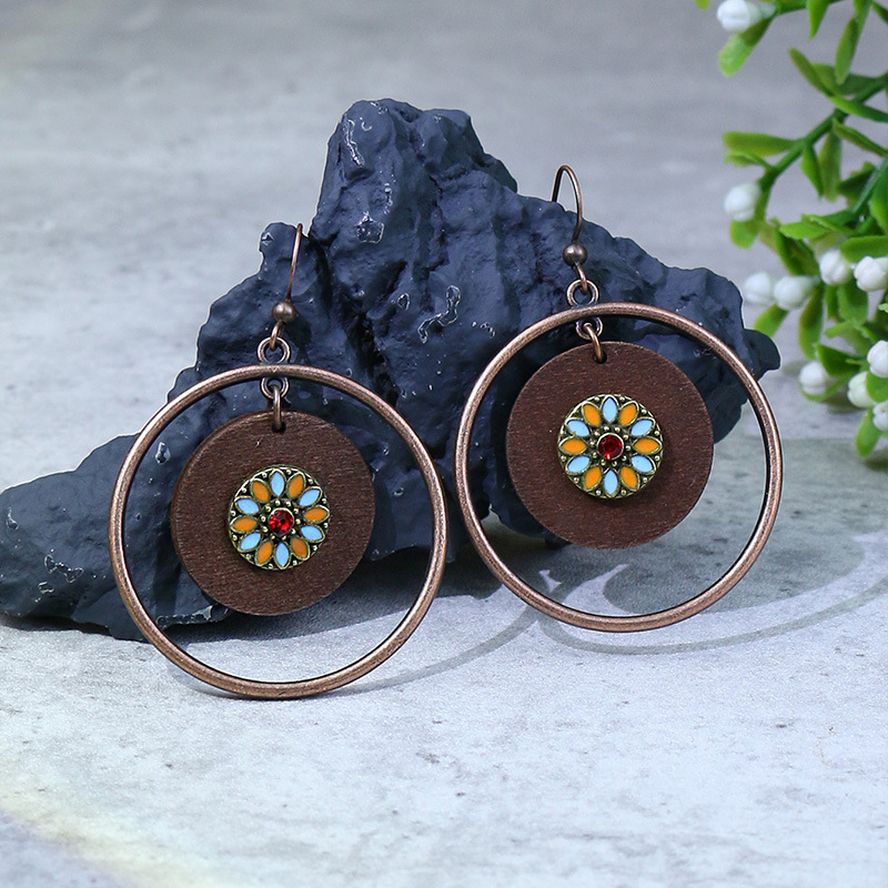 Bohemian Vintage Geometric Patchwork Earrings