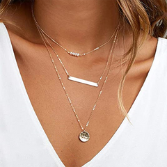 Simplicity Geometric Patchwork Necklaces