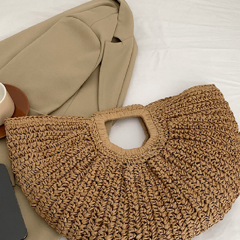 Casual Daily Solid Weave Bags