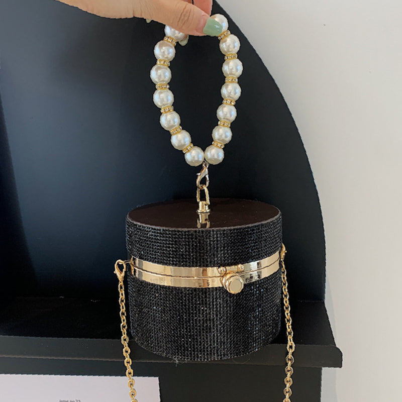 Casual Daily Party Rhinestone Chains Pearls Decor Patchwork Bags