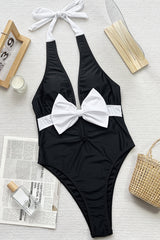 Sportswear Bow Decor Swimwears(With Paddings)