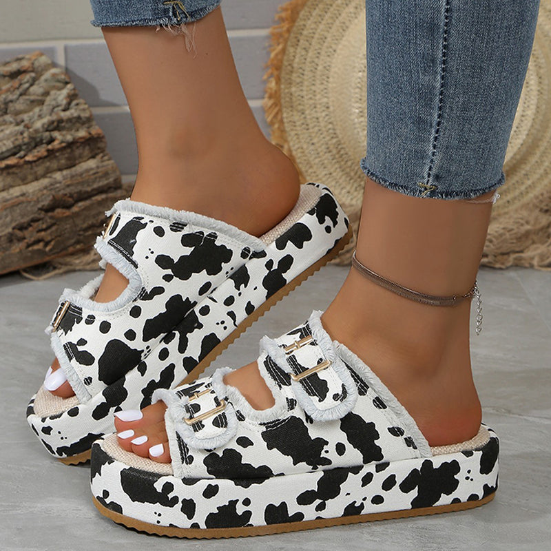 Casual Hollow Out Patchwork Round Comfortable Wedges Shoes(3 Colors)