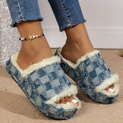 Casual Patchwork Round Comfortable Wedges Shoes