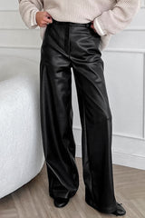 Casual Daily Pocket Loose High Waist Straight Bottoms