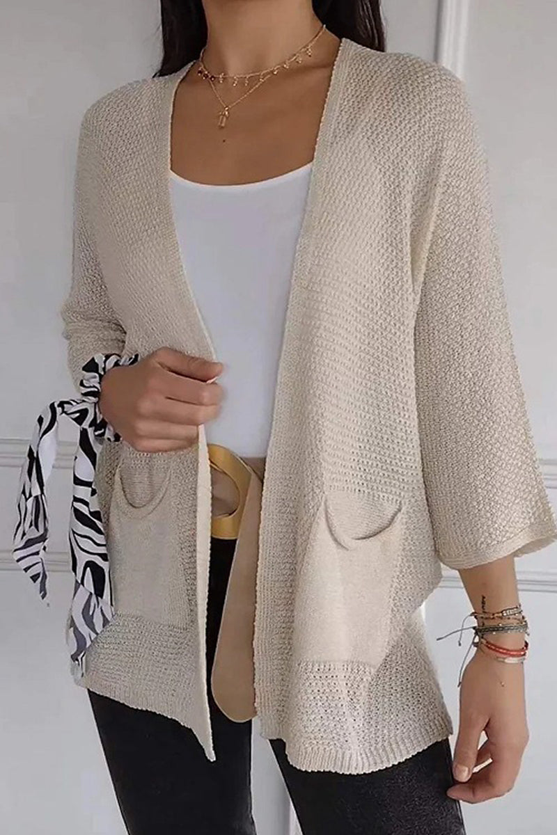 Casual Solid Color Pocket Cardigan Outerwear