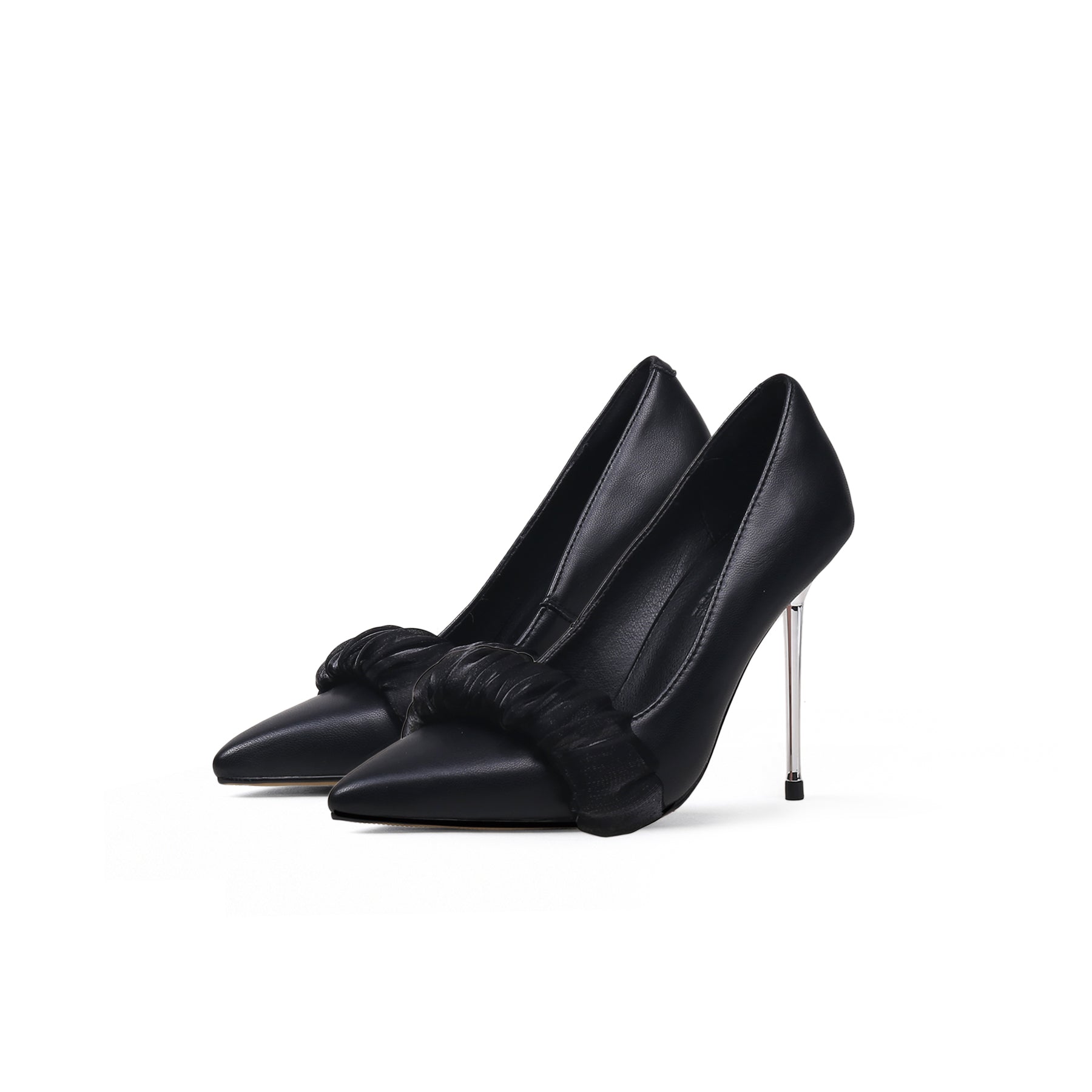 JADY ROSE | Bridesmaid Leather Stilettos - Black