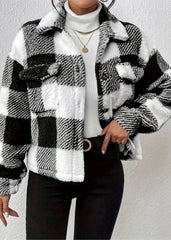 Cozy Plaid Double-Sided Plush Jacket