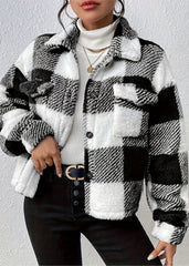 Cozy Plaid Double-Sided Plush Jacket