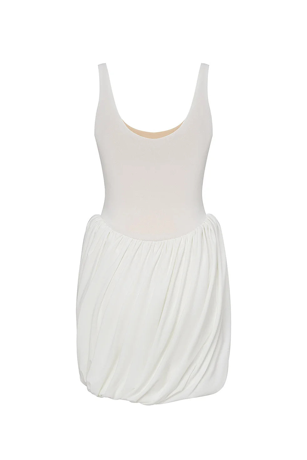 Venus Pleated Trim Draped Mini Dress