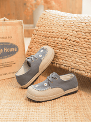 Cactus Rose | Irena Daisy Linen Espadrille - Grey